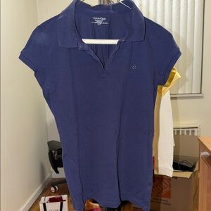 Calvin Klein Women's Blue Polo Tee